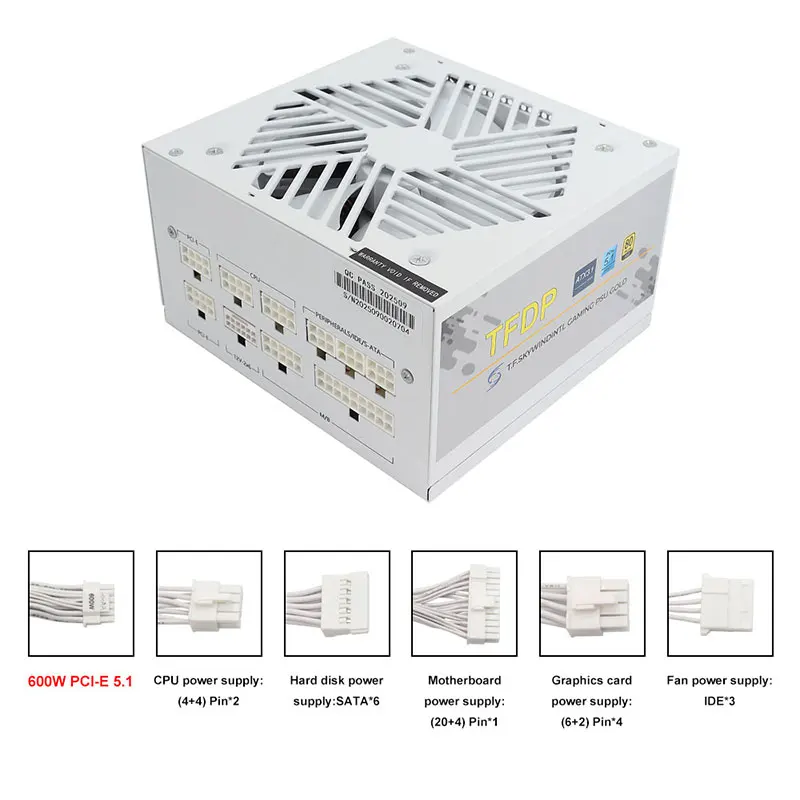 White 750w 850w 1000W 1200W Wa - огляд і ціна Modular Power Supply