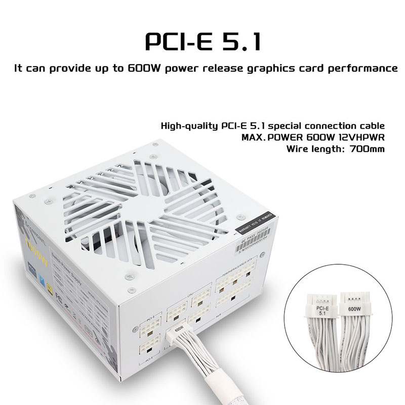 White 750w 850w 1000W 1200W Wa - огляд і ціна Modular Power Supply