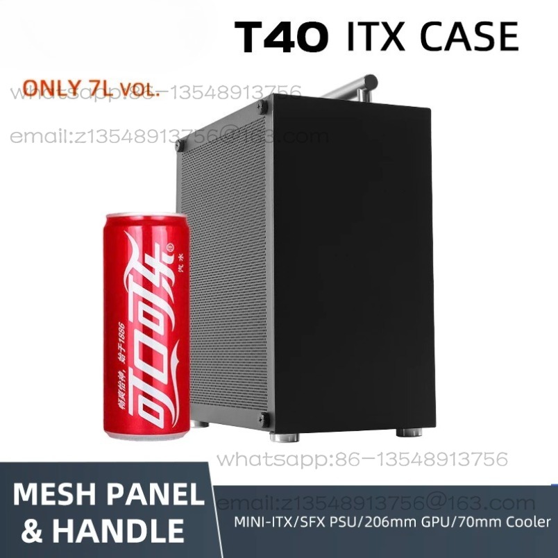 T40 Mini ITX Black Case 7L Gam - огляд і ціна Psu Computer