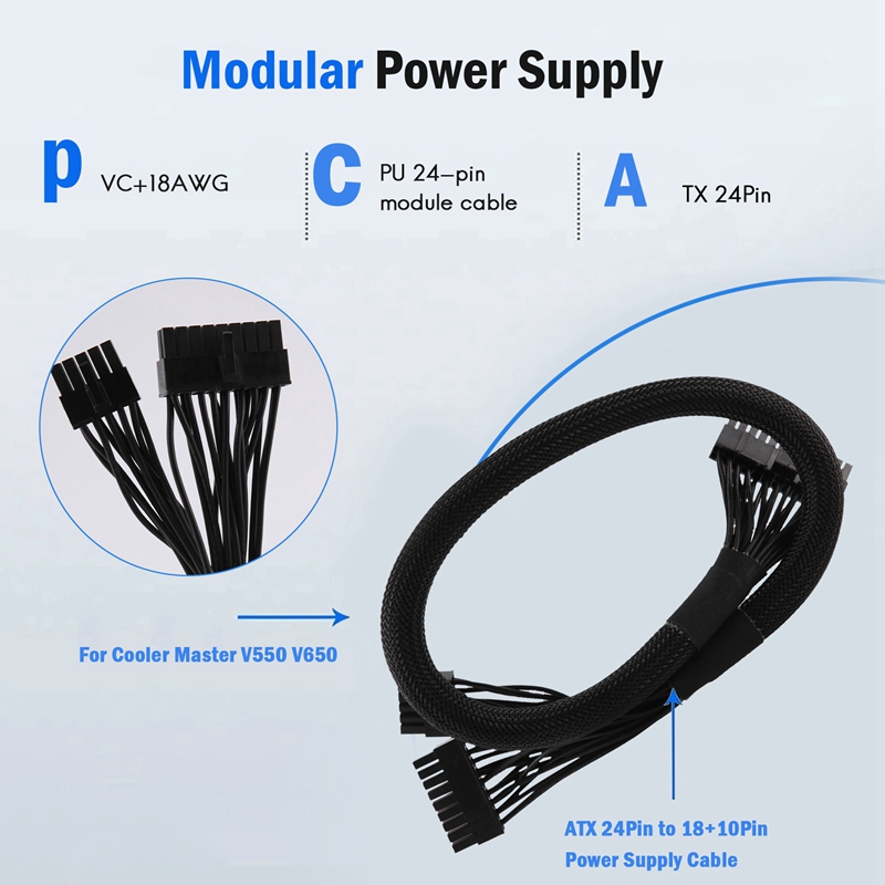 ATX 24Pin To 18+10Pin Motherbo - огляд і ціна Modular Power Supply